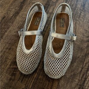 Alaia Silver Mesh Sandals
